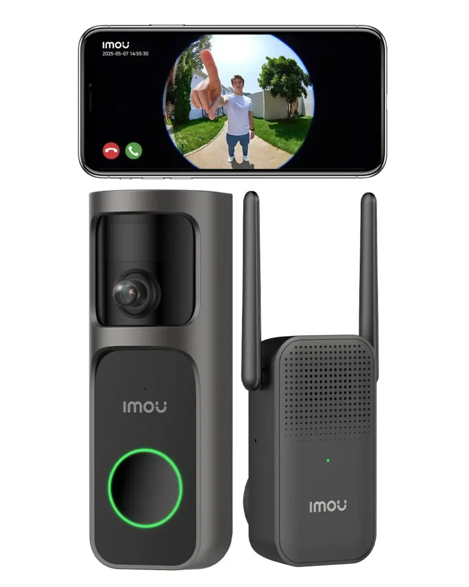 Imou DB3 Smart Video Doorbell - 4MP 2.5K Ultra-Wide Fisheye